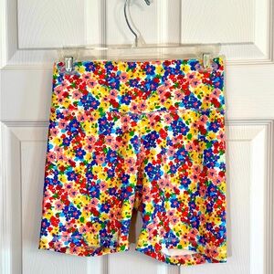 Old Navy Active PowerSoft Colorful Floral Bike Short Small Activewear Athletic